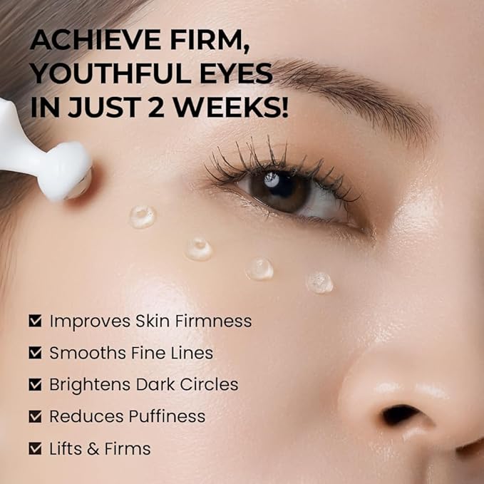 [SKIN&LAB] Bakuchiol Eye Serum with Caffeine, Roll-on Korean Under Eye Serum, Anti-Aging Wrinkle Care for Fine Lines, vegan, cruelty-free, 0.5 fl. Oz