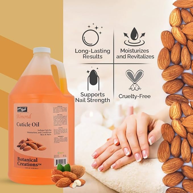 PRO NAIL - Cuticle Revitalizing Oil for Nails, Almond, 128 Oz - Professional Strength, Pedicure and Manicure - Moisturizes and Strengthens Nails and Cuticles