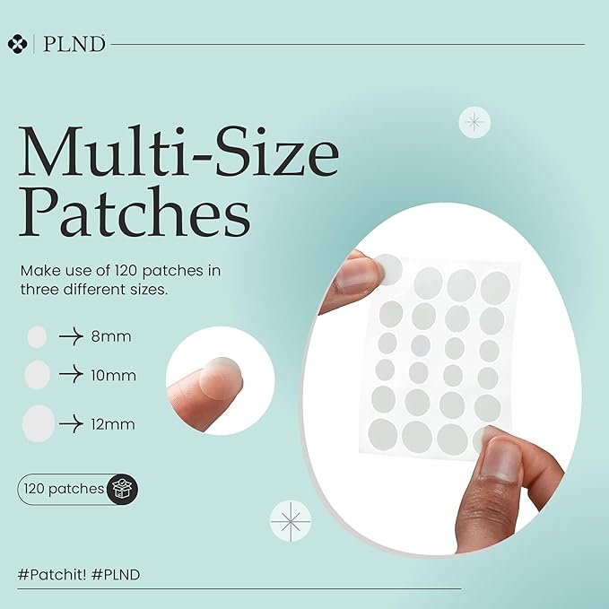 Hydrocolloid Pimple Patches for Face - 120 Count Acne Patches - Invisible Acne Spot Treatment for All Skin Types - Multi-Size (12mm, 10mm, 8mm) - Quick & Effective, Ideal for Blemish Control