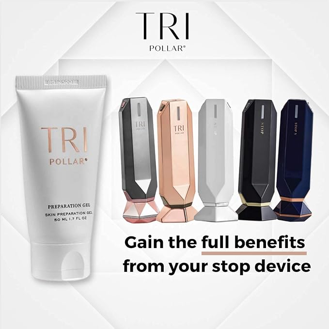 TriPollar STOP Preparation Gel 50ml (X2) - High Radio Frequency Skin Tightening Facial Machine Gel - Professional Home RF Anti-Aging Formula - Compatible STOP Devices - FDA Cleared