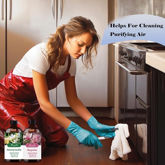 Sandalwood Essential Oil - 4 Fl Oz & Sandalwood Oil Roll On 10ML Essential Oil Set for Aroma Diffuser Home Fragrance Bath SPA Yoga DIY Candle Making Perfume Gift for Women