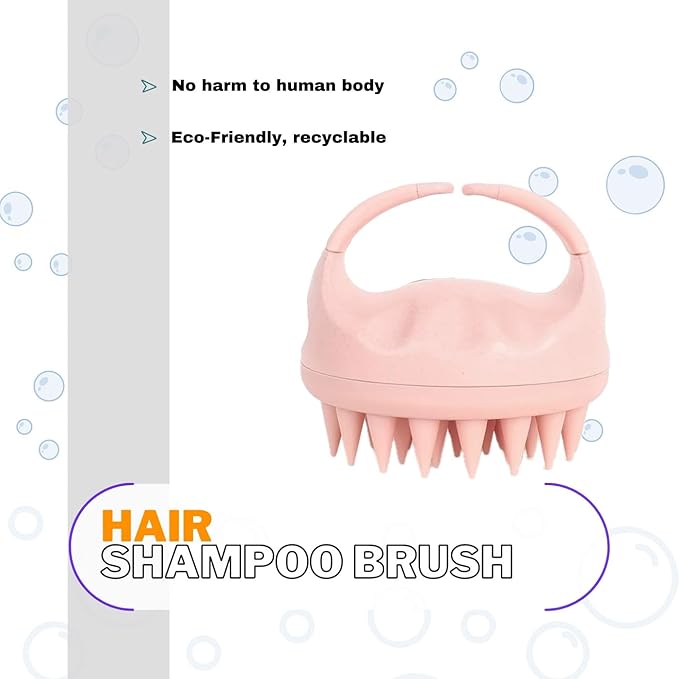 Premium Eco-Friendly Silicone Scalp Massager Brush, Stimulates Hair Growth, Deep Cleansing, Oil Control and Gentle Exfoliation, Ideal for All Hair Types, Men, Women, Kids, and Pets (White)