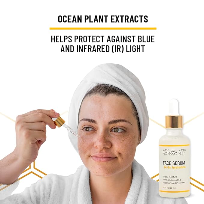 Bella B Face Serum 1.7 oz Bottle - Facial Glow - Pregnancy Skin Care - Pregnancy Safe - Healthy Beauty - Natural Face Serum - Anti Aging Serum for Skin - Organic Serum for Face