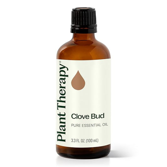 Plant Therapy Clove Bud Essential Oil 100% Pure, Undiluted, Natural Aromatherapy, Therapeutic Grade 100 mL (3.3 oz)