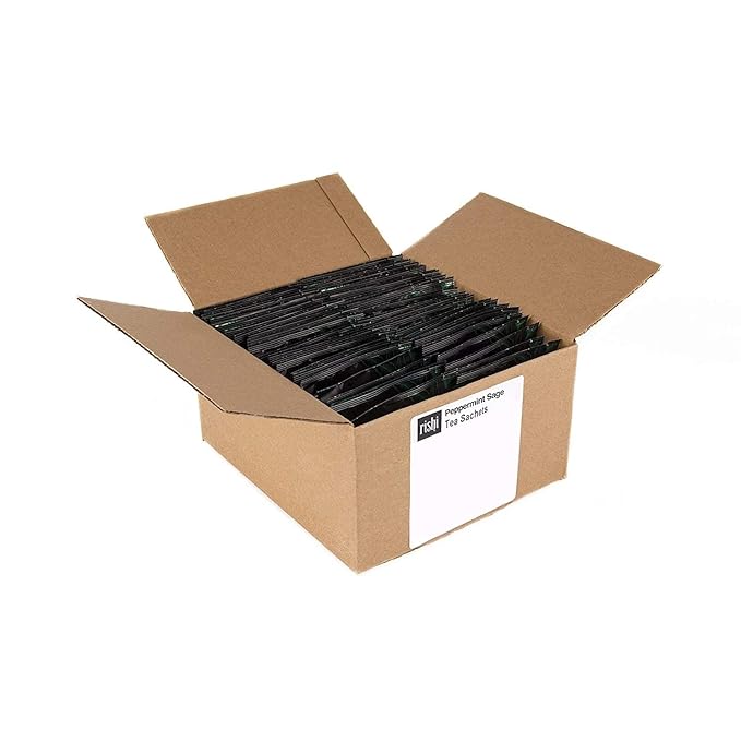 Rishi Tea Lavender Mint Herbal Tea - Organic, Caffeine Free Sachet Tea Bags, Calming Lavender with Peppermint & Sage - 50 Count