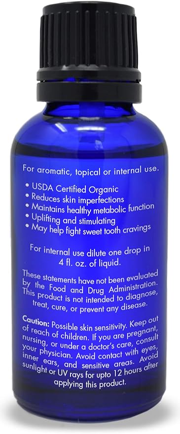 Organic, Grapefruit Essential Oil, Food Grade – 100% Pure, Grapefruit Oil, by Zongle Therapeutics, 1 OZ