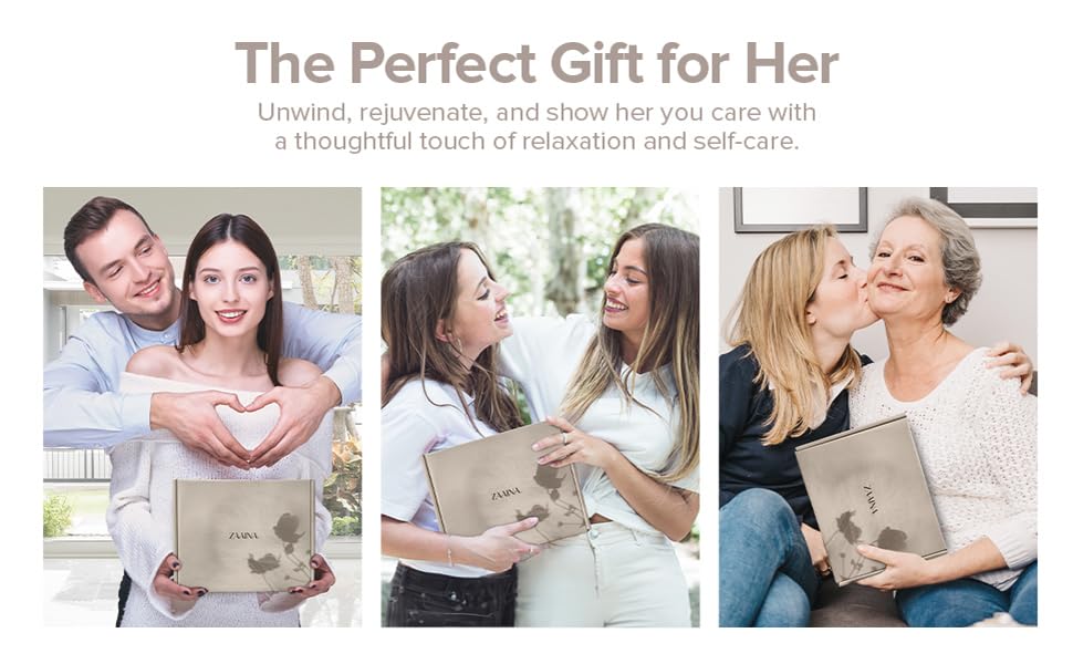 Spa Gift Set for Her - Relaxation Spa Kit for Women, Mother's Day Gifts Handmade in USA, Luxury Spa Gifts for Women, Spa Gift Basket for Mom, Pampering At Home Bath and Body Self Care Spa Package, Birthday Gifts for Women by ZAAINA