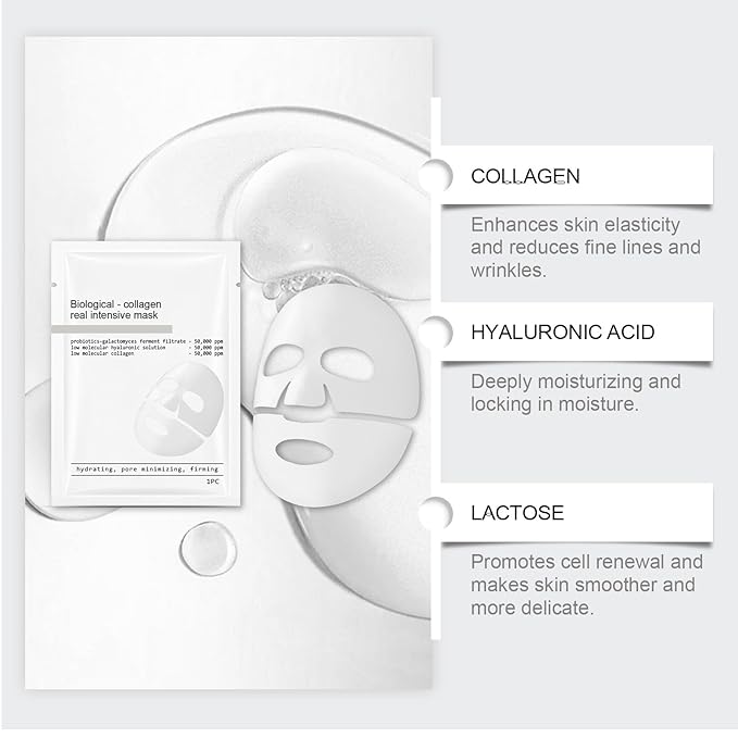 Bio-collagen mask, deep collagen mask, deep collagen overnight mask, Korean pure collagen mask, can improve skin moisturizing, elasticity and wrinkles