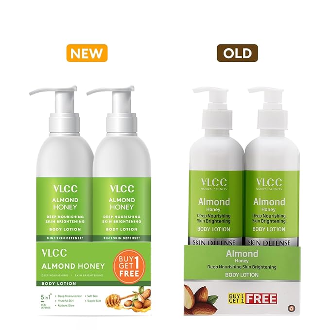 VLCC Almond Honey Body Lotion | with Deep Nourishing & Skin Enhancing Properties | Gives Supple, Moisturized, & Youthful Skin | 11.83 Fl Oz/350 ml (Pack of 2)