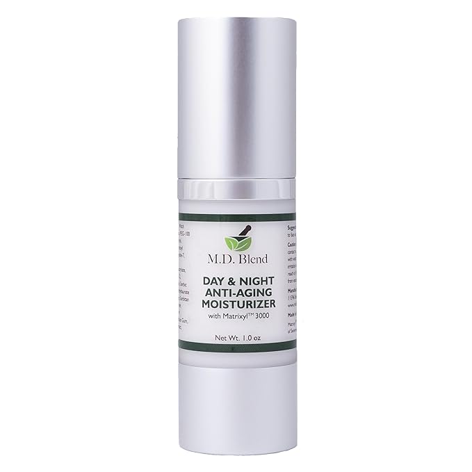 Day & Night Anti-Aging Moisturizer with Matrixyl 3000 | Premium Face Cream | Non-Irritating Skin Care For Lines, Stretch Marks, Imperfections | Patented Pentapeptide - 30ml Airless Pump