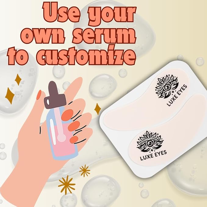 Silicone Reusable Under Eye Patches for Wrinkles, Puffy Eyes and Dark Eye Circles- Adhesive + Cruelty-Free, Natural and Hypoallergenic Skin Care for Men & Women