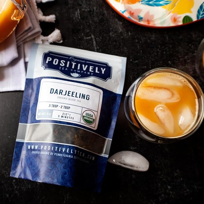 Organic Positively Tea Company, Darjeeling Black Tea, Loose Leaf, 16 Ounce