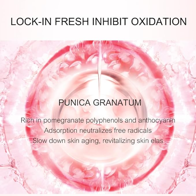 Pomegranate Hyaluronic Acid 6-Piece Set Skin Care Set Skin Care Routine For Women Renewal & Hydration With Facial Cleanser, Serum, Eye Cream Valentine's Day Gift