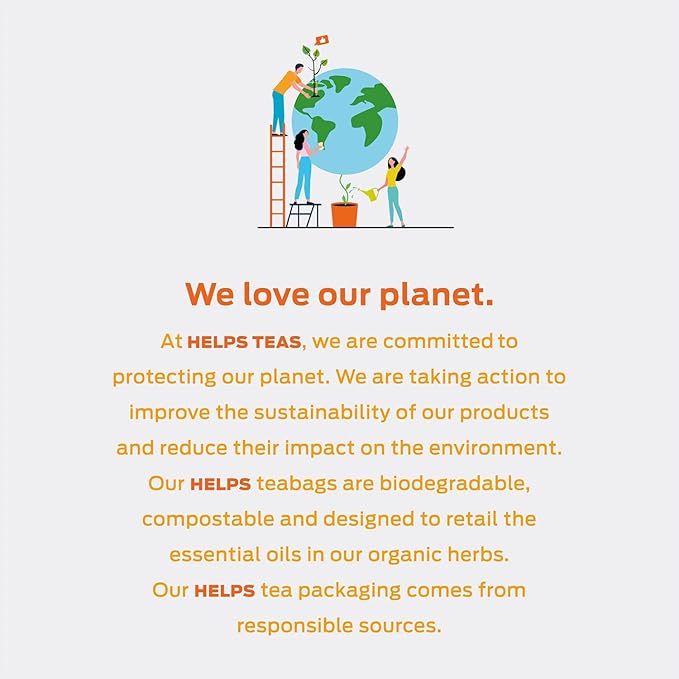 Helps Teas | Ginger Lemon, Happy Belly & Relax Tea Mix | Promotes Healthy Digestion Naturally Caffeine-Free | 16 Tea Bags Each