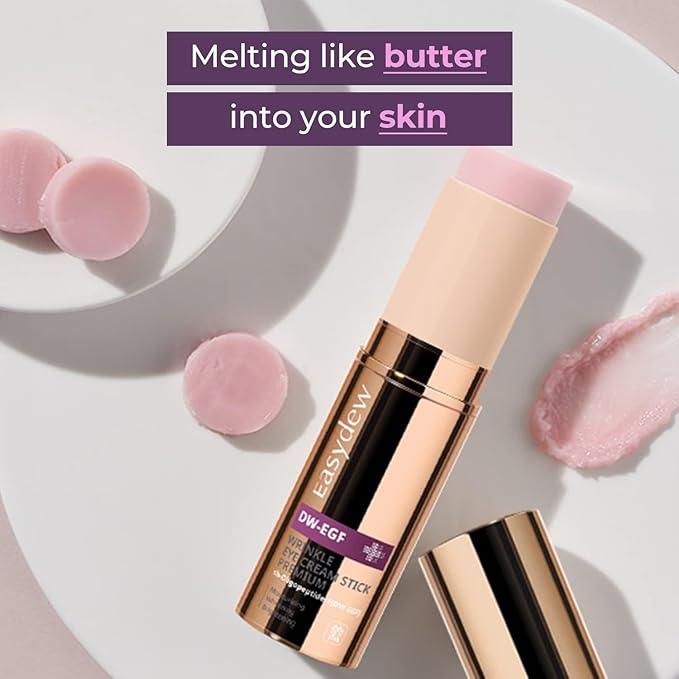 EASYDEW EGF Plumping Peptides Eye Stick Balm for Fine Lines, Wrinkles & Sagging Skin, On-the-go Dark Circle Under Eye Treatment I Not Tested on Animals, Clean K-Beauty, 8g