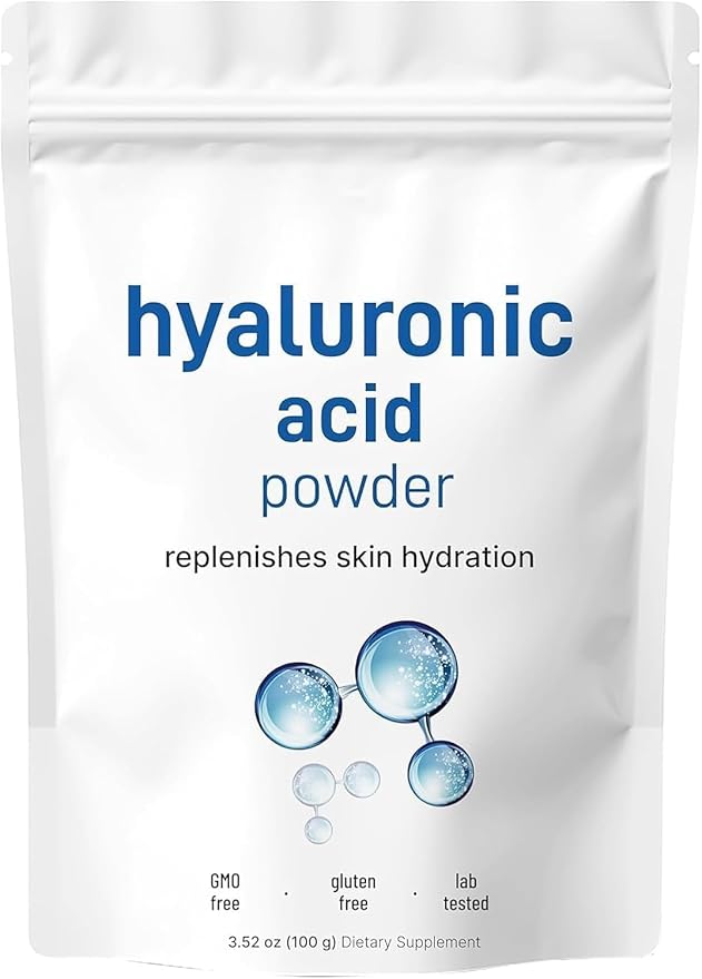 Hyaluronic Acid Powder for Skin Care - Low Molecular Weight, Cosmetic Grade, Water-Soluble Moisturizing Ingredient for DIY Facial Serum & Skincare