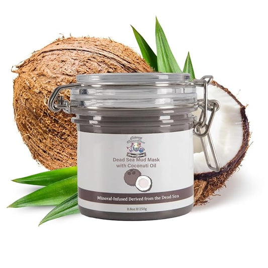Princess Pippa's Place Dead Sea Mud Mask for Face & Body- Dead Sea Mask with Coconut Oil- Skin Care Face Mask for Pore Reducing, Cleansing, Detoxifying- Anti Aging & Acne Mask Treatment (8.8 Oz)