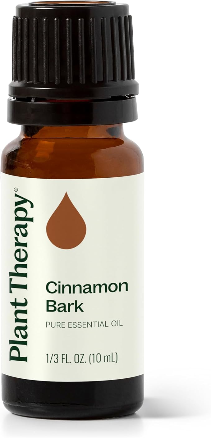 Plant Therapy Cinnamon Bark Essential Oil 10 mL (1/3 oz) 100% Pure, Undiluted, Cinnamon Oil for Diffuser, Spray, Candle Making, Spicy, Sweet Scent, Therapeutic Grade