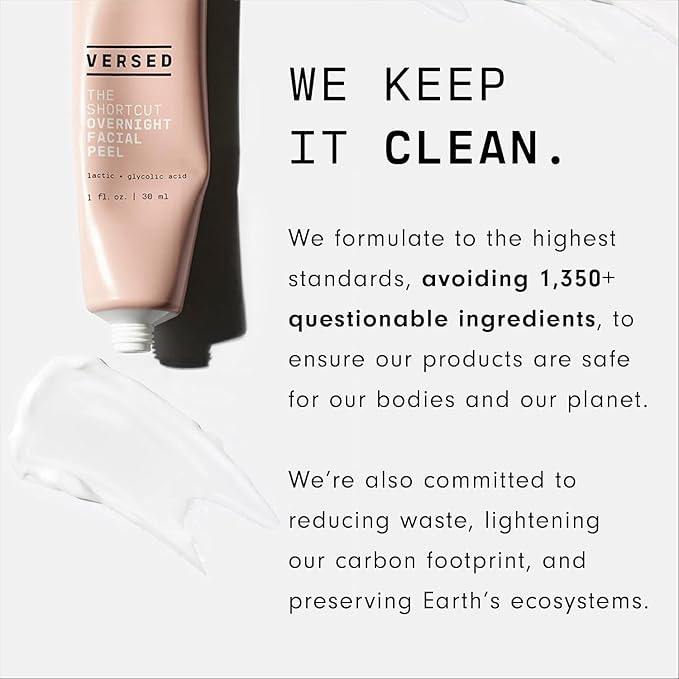 Versed Doctor's Visit Skin Resurfacing Face Mask - Glycolic Acid + Lactic Acid Face Exfoliant for Dark Spots & Skin Texture - AHA BHA Enzyme Mask to Brighten, Smooth Rejuvenate (3.4 fl oz)