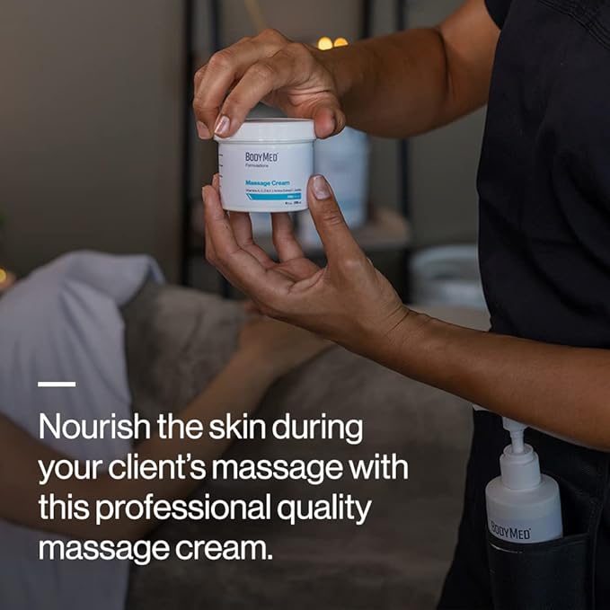 BodyMed Formulations Massage Cream, 4 oz. – Fragrance-Free, All-Natural Lotion for Massage Therapy – Leaping Bunny Certified – with Arnica Extract & Jojoba – Non-Staining, & Paraben Free