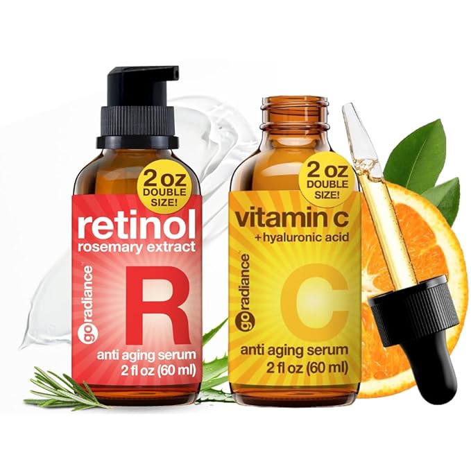 Retinol Serum for Face 2OZ + Vitamin C Face Serum 2OZ