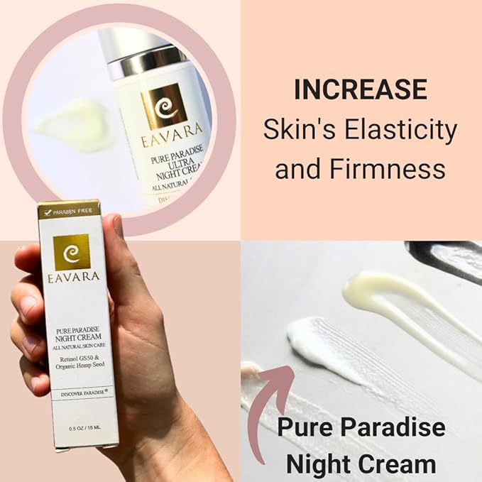 Organic Retinol Night Cream, Anti Aging Eye Cream, and Daily Moisturizer Cream