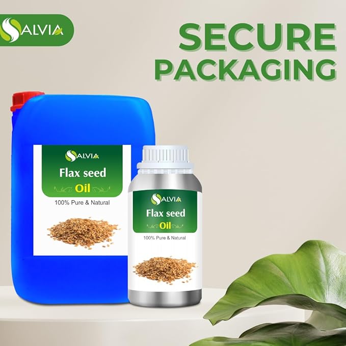 Flax Seed Oil 100% Natural Pure UNDILUTED Uncut Carrier Oil (16.9 fl oz)