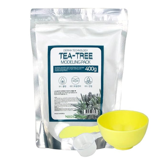 NEEDS NATURE Derma Tech Tea-tree Modeling Pack 400g + Pack Tool Set