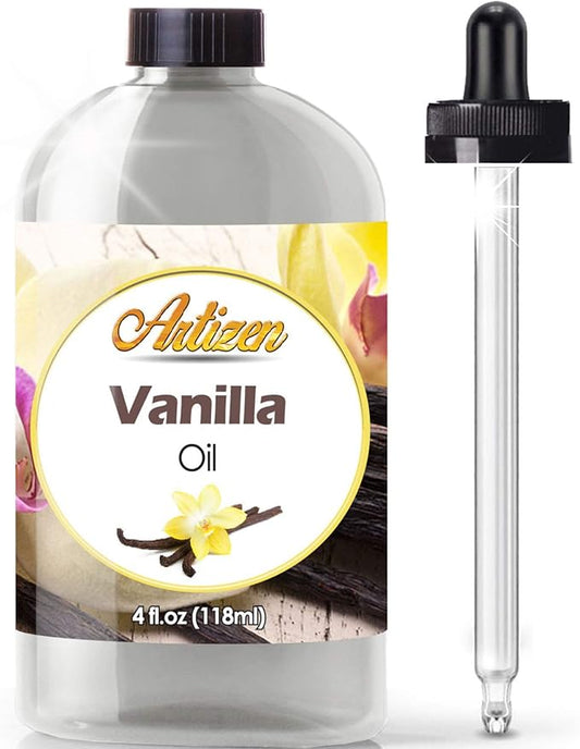 Artizen Vanilla Essential Oil (100% Pure & Natural - Undiluted) Therapeutic Grade - Huge 4oz Bottle - Perfect for Aromatherapy, Relaxation, Skin Therapy & More!