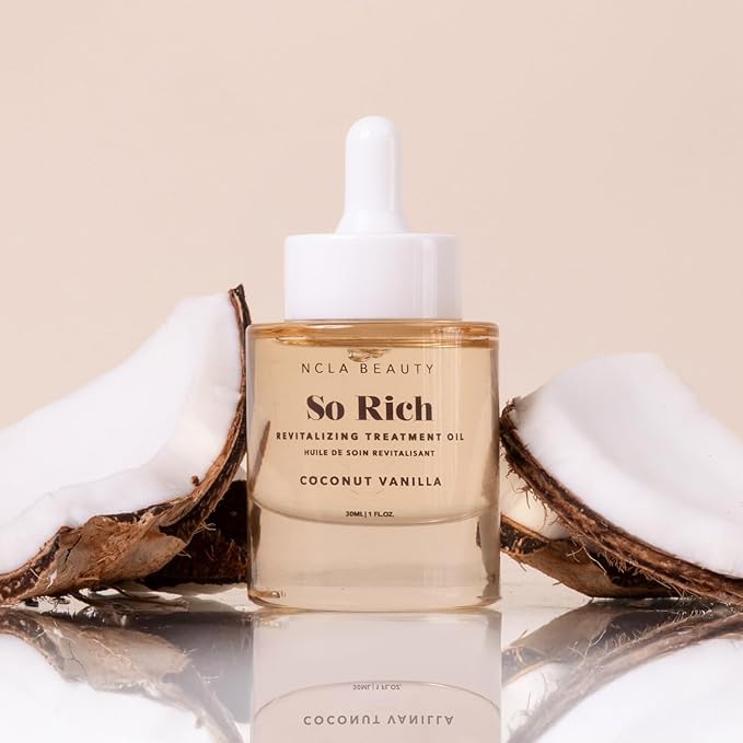 NCLA - So Rich Revitalizing Treatment Oil | Nutrient-Rich, Hydrating, Calming, Moisturizing | Multi-Purpose, Safe for Daily Use | Cruelty-Free, Vegan (Coconut Vanilla) 30 mL / 1 fl oz