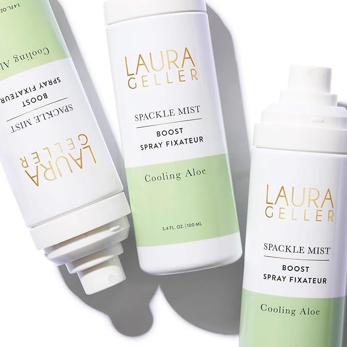 LAURA GELLER NEW YORK Spackle Mist Boost with Cooling Aloe - Long-Lasting Dewy Skin Makeup Setting Spray