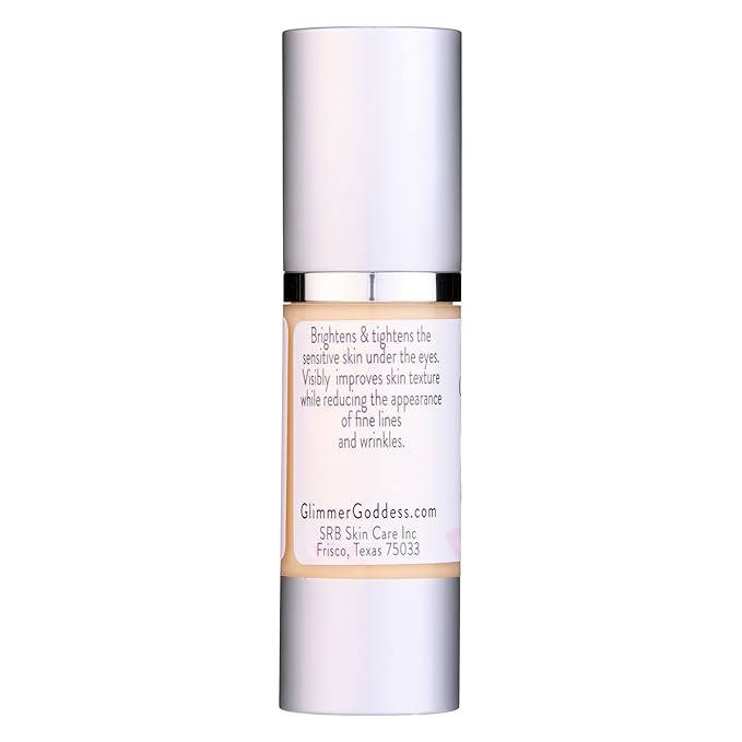 Glimmer Goddess Organic Peptide Eye Serum with Vitamin C – Hydrating & Revitalizing, 1 oz
