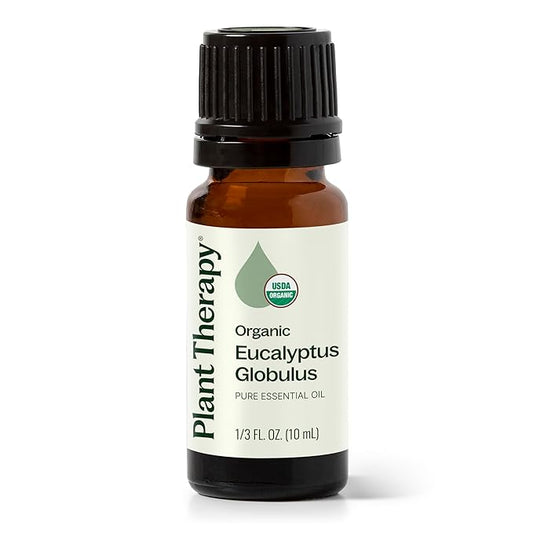 Plant Therapy Organic Eucalyptus Globulus Essential Oil 100% Pure, USDA Certified Organic, Undiluted, Natural Aromatherapy, Therapeutic Grade 10 mL (1/3 oz)