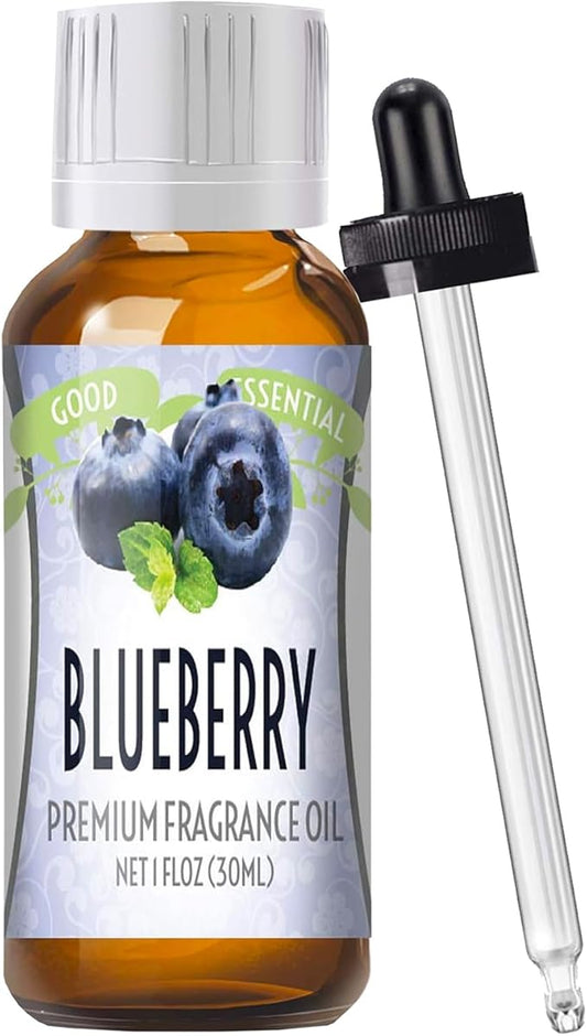 Good Essential Professional Blueberry Fragrance Oil (30ml, 1 fl oz) for Diffuser, Candles, Soaps, Lotions, Perfume - Blueberry Scented Oil for Candle & Soap Making