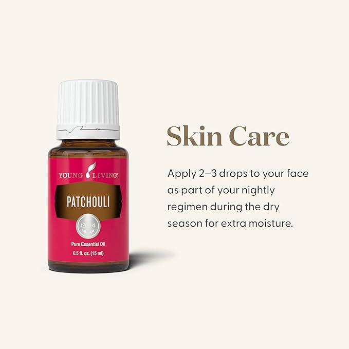 Young Living Patchouli Essential Oil 15ml - Pure, Earthy Aroma for Relaxation, Meditation, Peace, and Grounding - Premium Quality