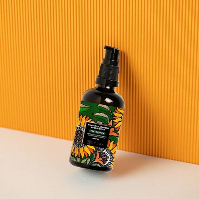 Balaayah Balaayah Black Gram Body Booster Oil - Tea-Garden Blend | Ayurvedic Massage & Moisturizing Body Oil | Luxurious, Fast-Absorbing & Non-Sticky | 3.38 fl oz