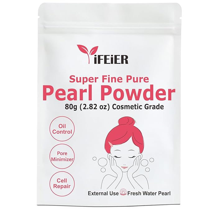 Pure Freshwater Pearl Powder for Skincare and Homemade Cosmetics Grade. 80g(2.82oz) SuperFine Pearl Powder for DIY lotions | creams | serums | making face mask, Natural and Oranic