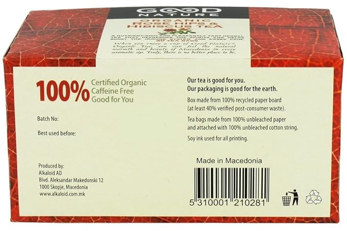 Good Nature Organic Rose Hips & Hibiscus Tea, 1.76 Ounce