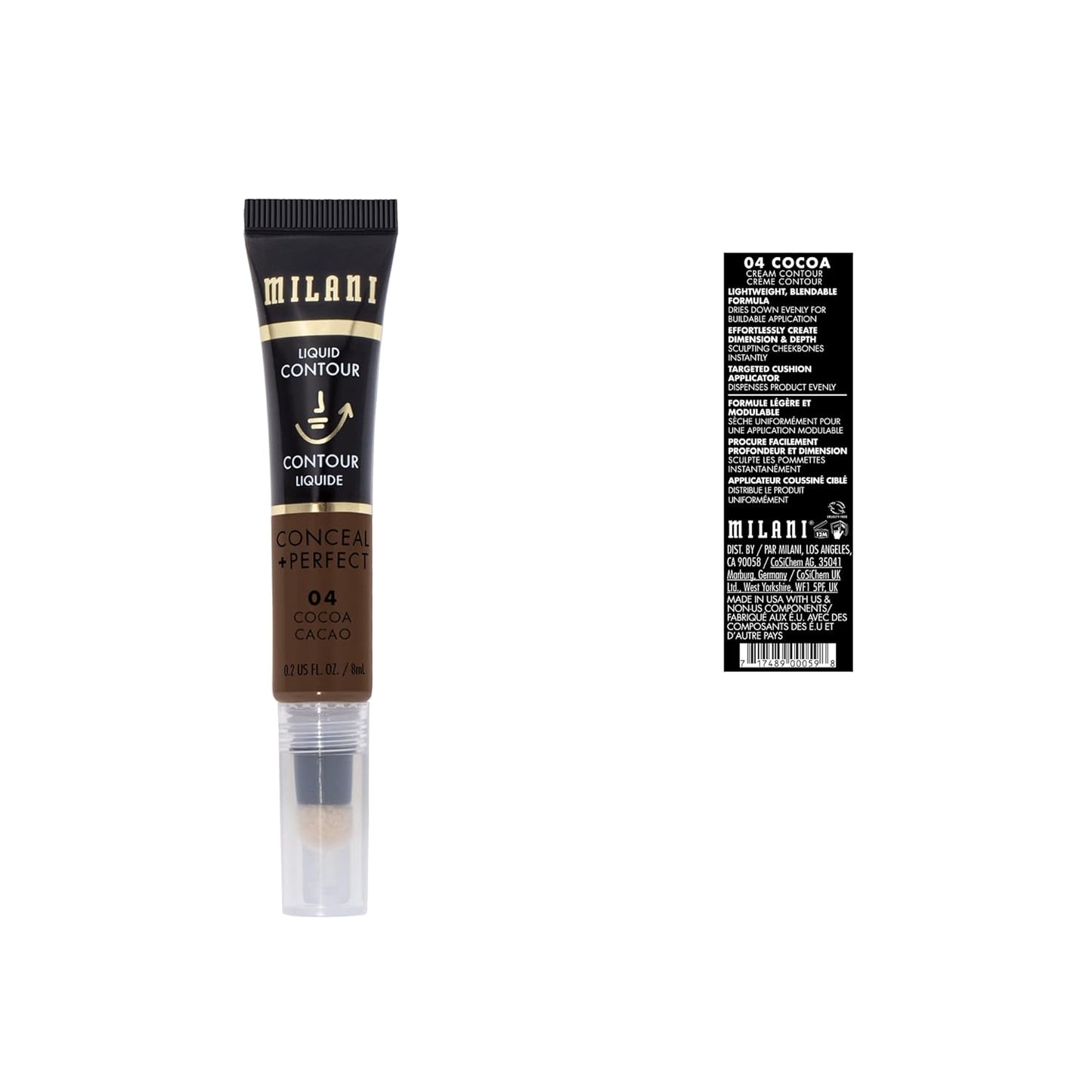 Milani Conceal + Perfect Liquid Contour for Added Definition, Face Lift Collection - Cocoa