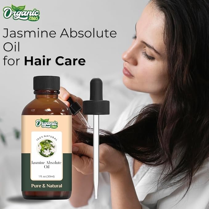 Jasmine Absolute (Jasminum grandiflorum) Oil | Pure & Natural Essential Oil for Skincare, Hair Care, Aroma and Diffusers- 30ml/1.01fl oz