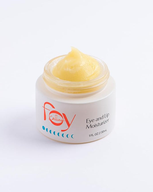 foy Illuminate+Smooth Eye and Lip Moisturizer - Luxurious Hydration and Anti-Aging Treatment with Hyaluronic Acid, Jojoba Seed Oil, and Antioxidants - 1 oz