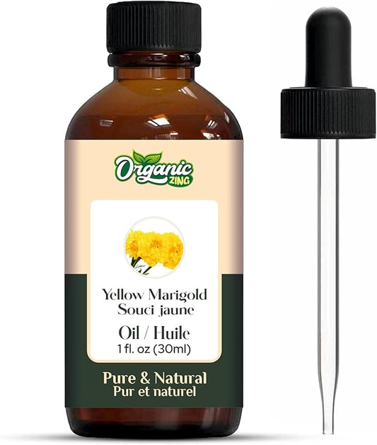Yellow Marigold (Tagetes erecta) Oil | Pure & Natural Essential Oil for Aroma, Diffusers & Skincare- 30ml/1.01fl oz