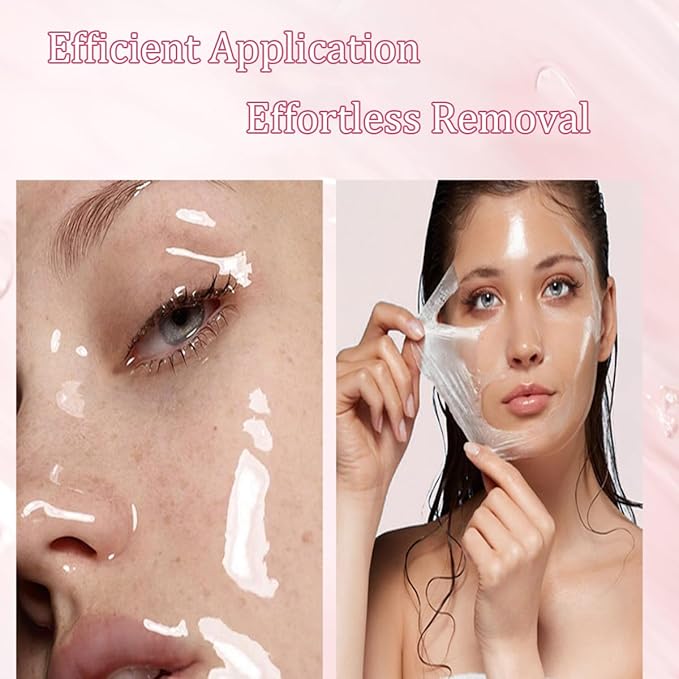 Collagen Overnight Wrapping Peel Off Facial Mask Pack,Collagen Night Wrapping Mask,Hydrates and Tightens Skin,Reduces Sagging,Elasticity & Hydration Care 2.54 fl.oz (Brush Included)