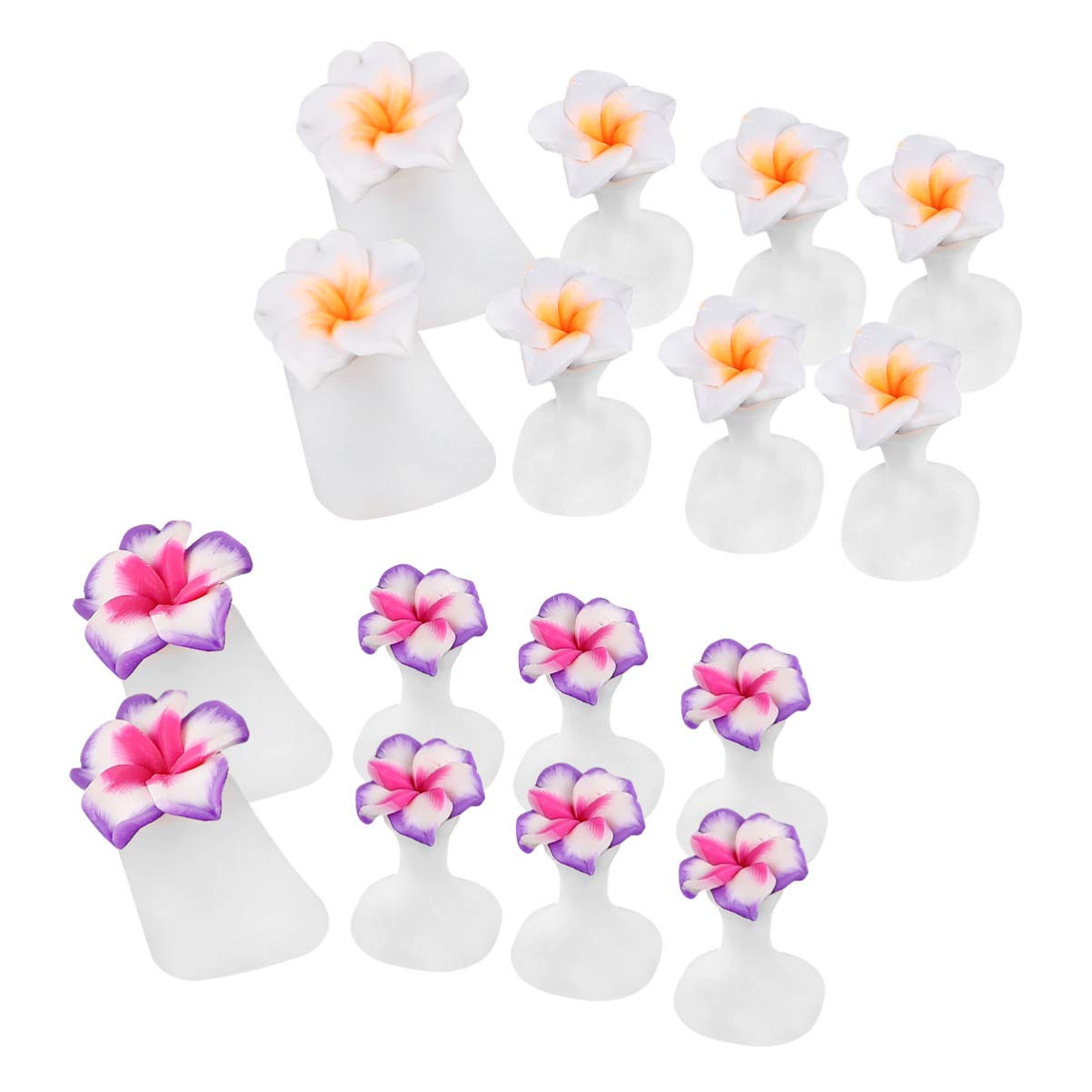Beaupretty 16 Pieces Manicure Separator Silicone Flower Shape Spacers Divider Reusable Toenail Stretchers Cushions for Women Men
