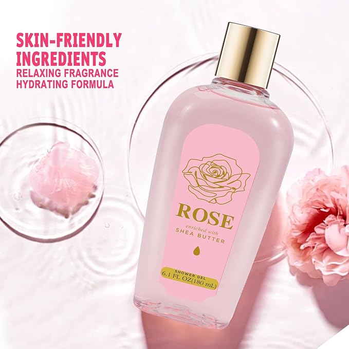 Spa Luxetique Gift Baskets for Women, Mothers Day Gifts for Mom, 11pcs Rose Sets, Relaxing Bath Sets for Women