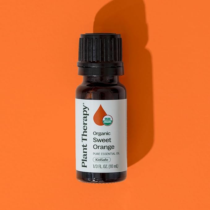 Plant Therapy Sweet Orange Organic Essential Oil 100% Pure, USDA Certified Organic, Undiluted, Natural Aromatherapy, Therapeutic Grade 10 mL (1/3 oz)