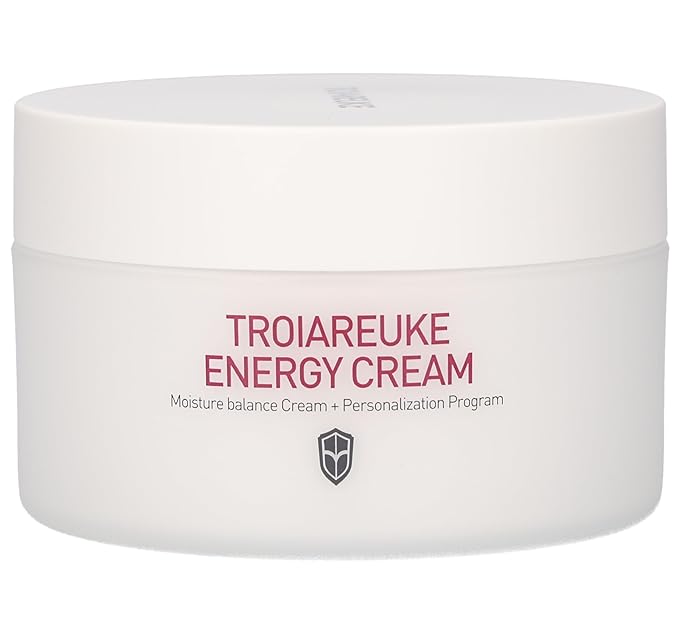 TROIAREUKE Energy Cream, Moisturizing Facial Night Cream with Bifida, Galactomyces, and Peptides For Dry, Dehydrated, and Combination Skin, Korean Skin Care