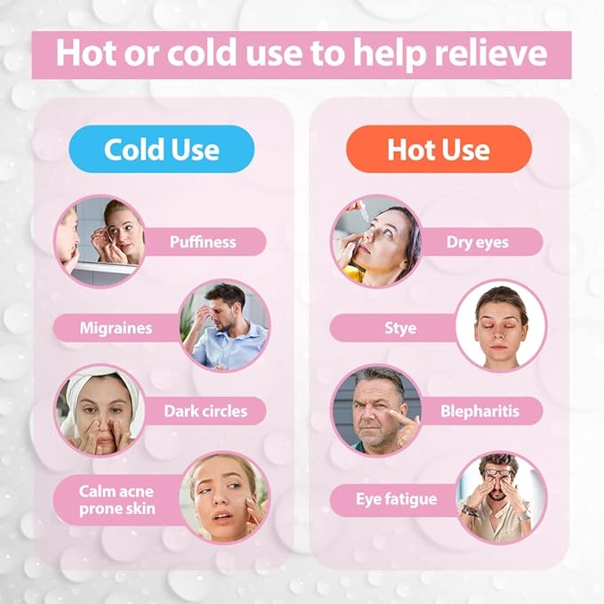 NEWGO Bundle of Cold Eye Mask and Foot Ice Pack Wrap