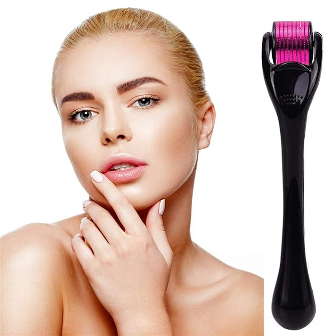 Derma Roller 1.0mm Microneedles Roller for Face, Scalp & Beard - Derma Roller, skin care Scalp Roller | Safe for Beginners | For Both Women & Men