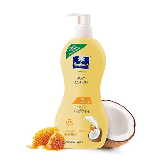 Parachute Advansed Soft Touch Body Lotion with Pure Coconut Milk & Honey |For Women & Men | All Skin types | 100% Natural, 72h Moisturisation | 13.5 Fl.oz.